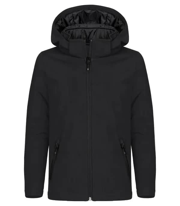 Padded Hoody Softshell Junior - Black
