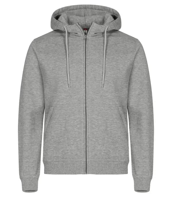 Miami Hoody Full Zip - Grey Mélange