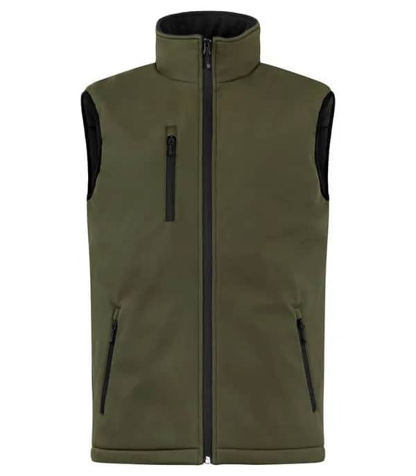 Padded Softshell Vest - Fog Green