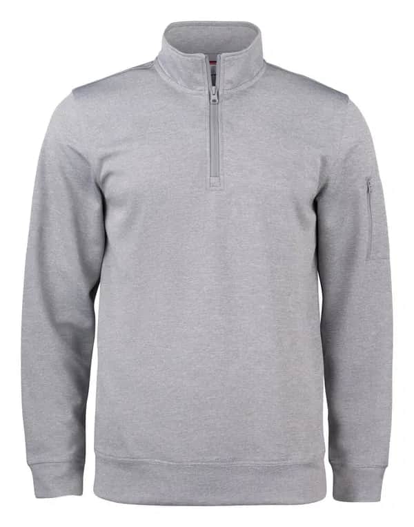 Basic Active Half Zip - Grey Melange