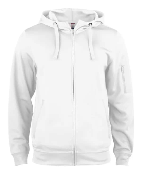 Basic Active Hoody Full Zip - White
