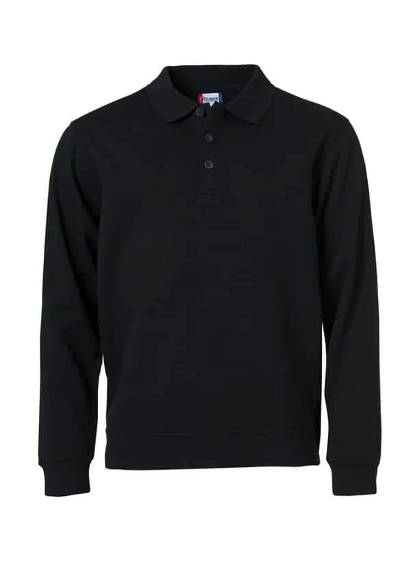 Basic Polo Sweater - Black