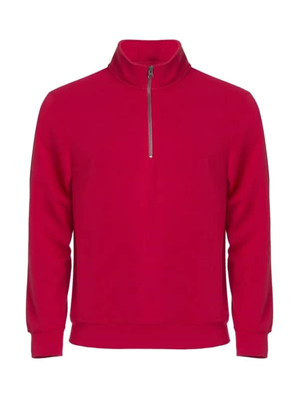 Basic Half Zip - Red