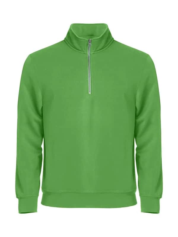 Basic Half Zip - Apple Green