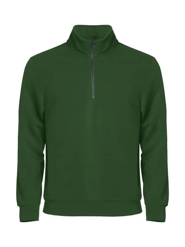 Basic Half Zip - Bottle Green