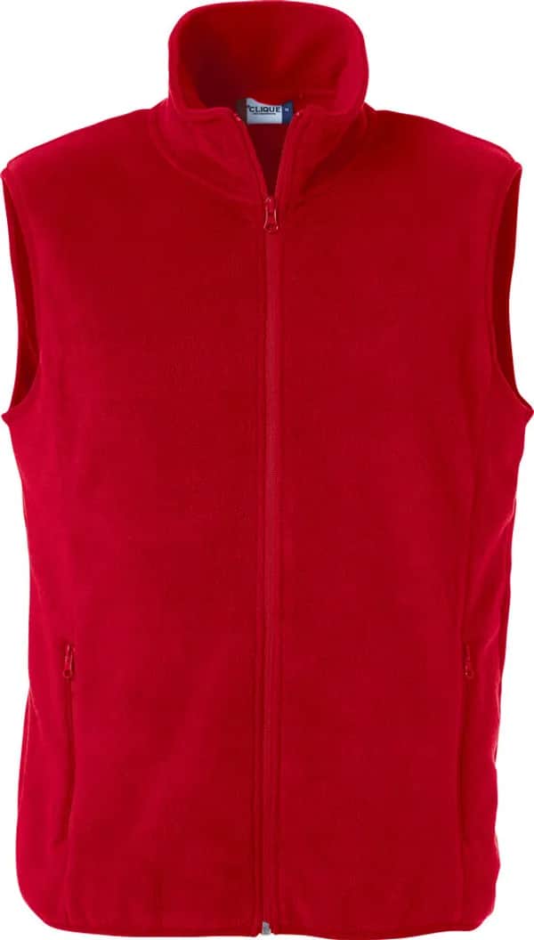 Basic Polar Fleece Vest - Red