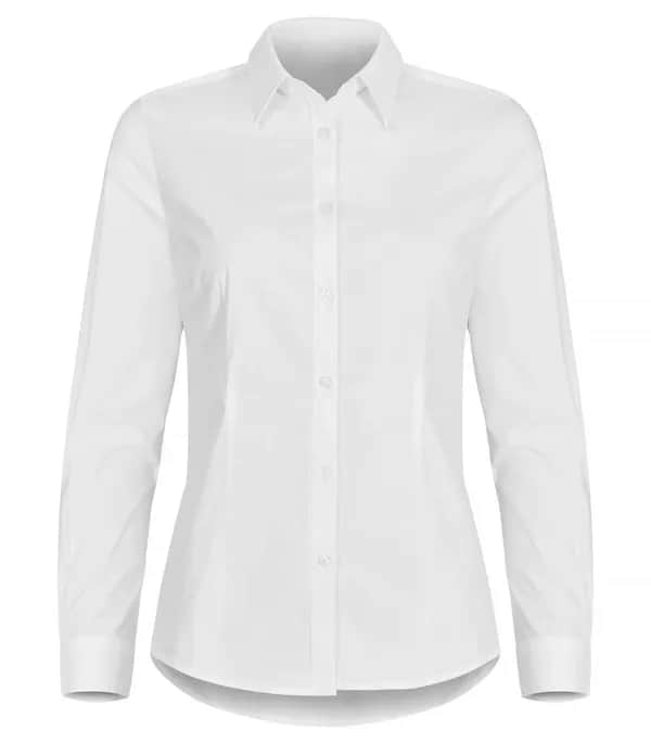 Stretch Shirt L/S Women - White