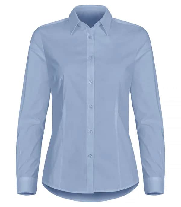 Stretch Shirt L/S Women - Light Blue