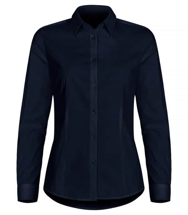 Stretch Shirt L/S Women - Dark Navy
