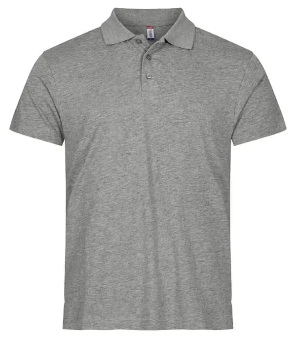 Single Jersey Polo - Grey Melange