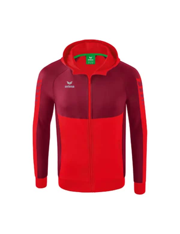 Six Wings Trainingsjacke mit Kapuze - Kinder - rot/bordeaux