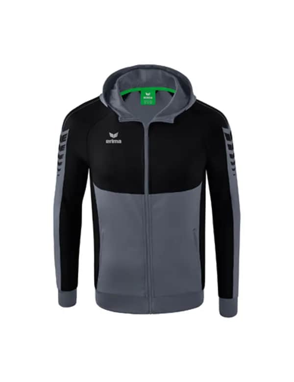 Six Wings Trainingsjacke mit Kapuze - Erwachsene - slate grey/schwarz
