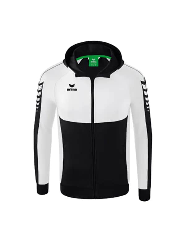 Six Wings Trainingsjacke mit Kapuze - Erwachsene - schwarz/weiß