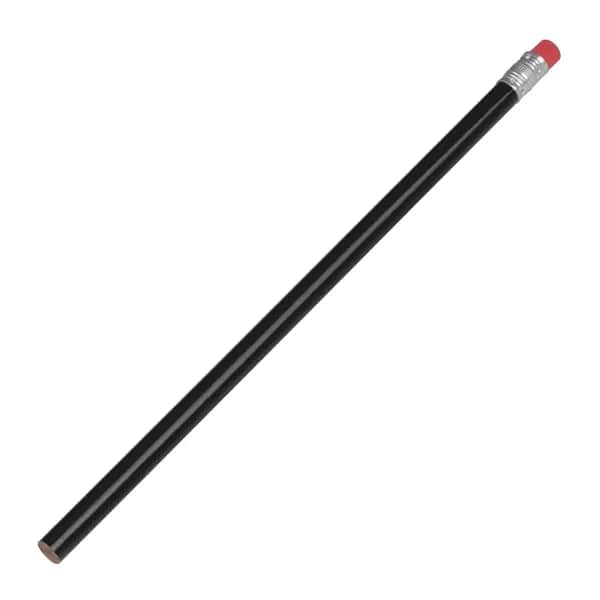 Bleistift mit Radiergummi STEFAN - schwarz