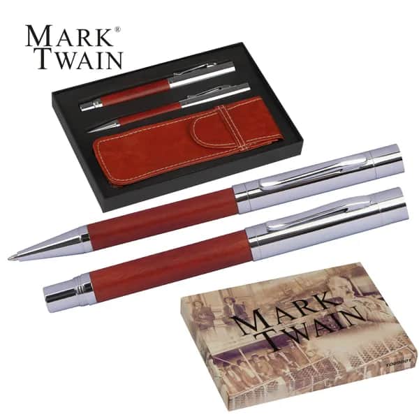 Mark Twain Schreibset ALFREDO - braun