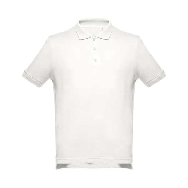 Kurzarm-Poloshirt aus Baumwolle für Herren - THC ADAM II - Pastellweiß