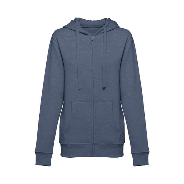 Sweatshirt für Frauen aus Baumwolle und Polyester - THC AMSTERDAM WOMEN II - Blau melliert