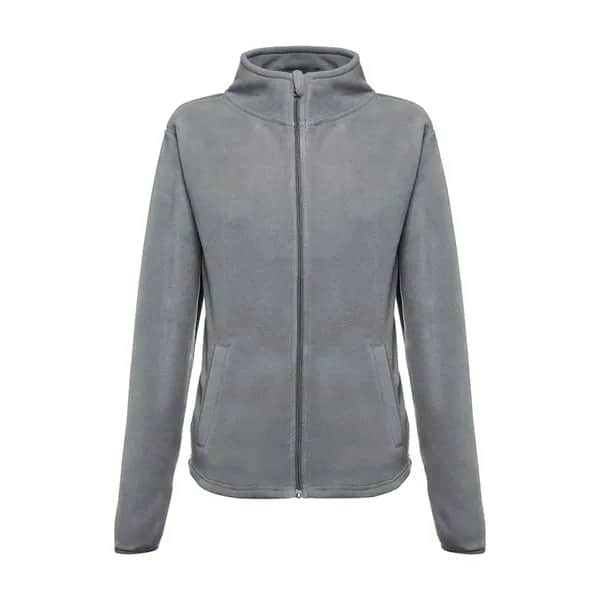 Polarfleecejacke aus Polyester mit Gürtel für Damen - THC HELSINKI WOMEN II - Grau