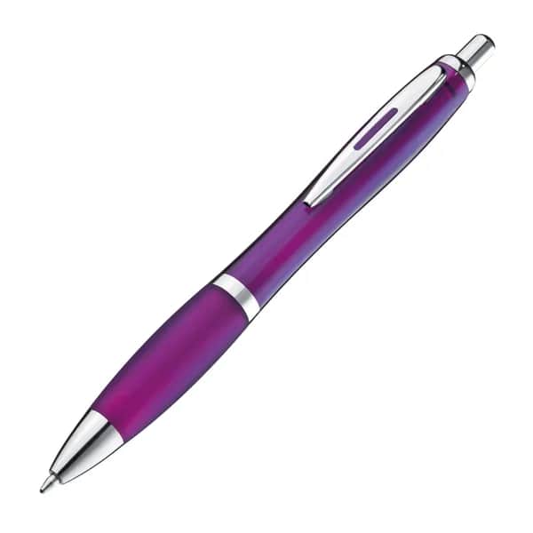 Kugelschreiber mit farbig transparentem Schaft MELISSA - violett