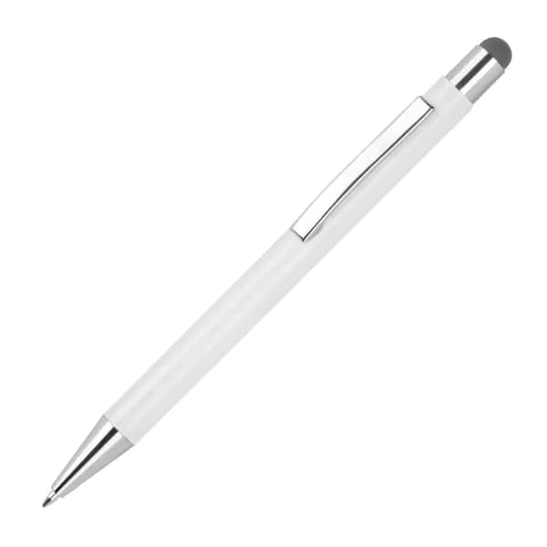 Kugelschreiber aus Aluminium mit gummierter Oberfläche JEAN - anthrazit