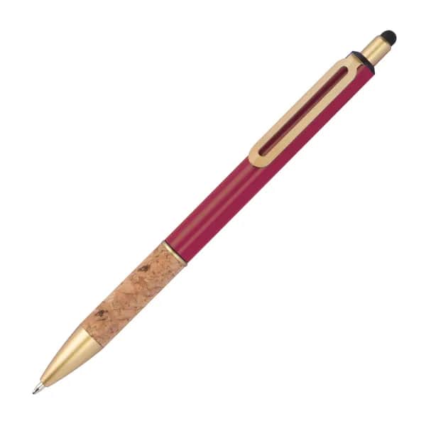 Kugelschreiber mit Korkgriffzone MARIAN - burgund