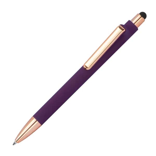 Gummierter Kugelschreiber LENA - violett