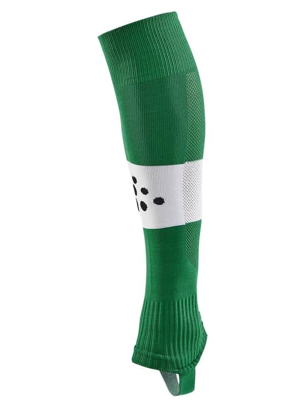 Pro Control Stripe W-O Foot Socks Senior - Team Green/White