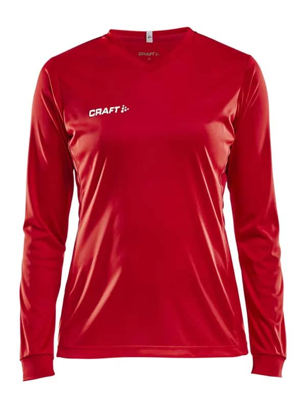 Squad Go Jersey Solid Ls W - Bright Red