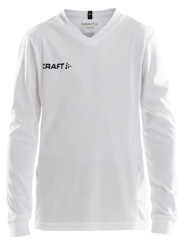 Squad Go Jersey Solid Ls Jr - White