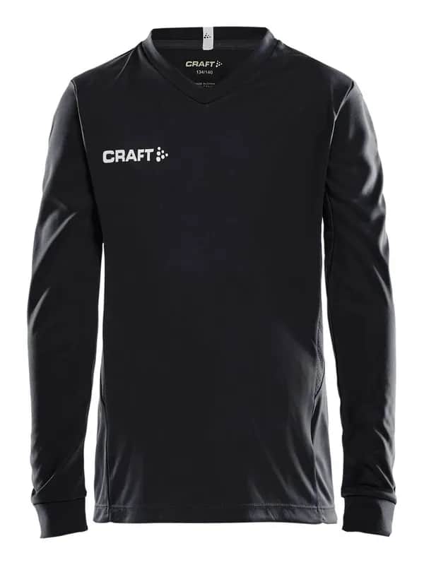 Squad Go Jersey Solid Ls Jr - Black