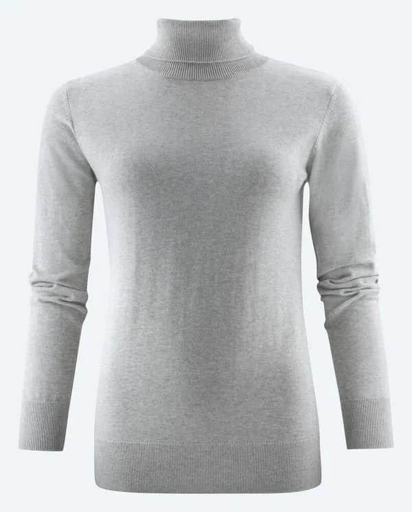 Ashland Turtle Strickpullover Damen - Grau Meliert