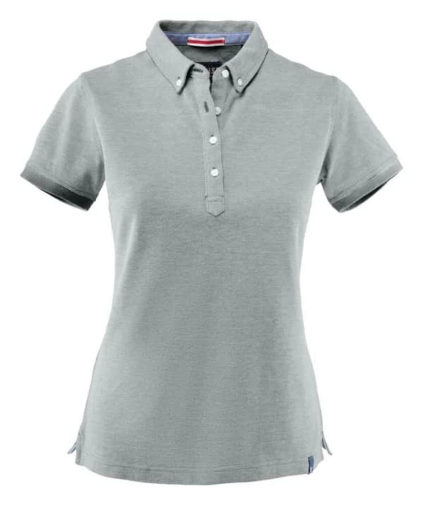 Larkford Polo Pique Damen - Grau Meliert