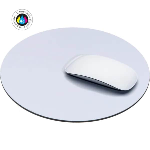 Rundes Mousepad GUILLERMO - weiss