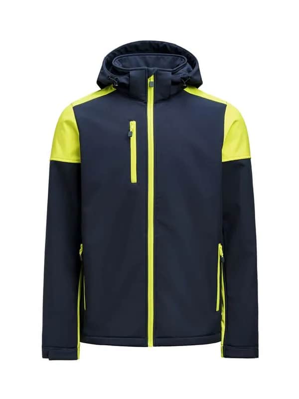 Prime  Softshell Jacke Herren - Marine/Neongelb