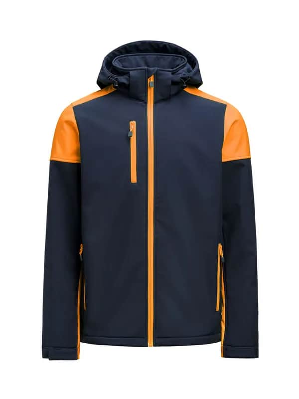 Prime  Softshell Jacke Herren - Marine/Neonorange