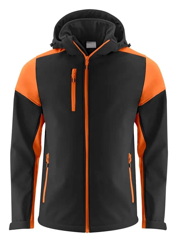 Prime  Softshell Jacke Herren - Schwarz/Orange