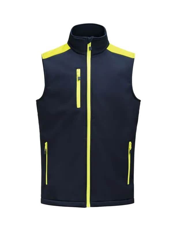 Prime Softshell Weste Herren - Marine/Neongelb