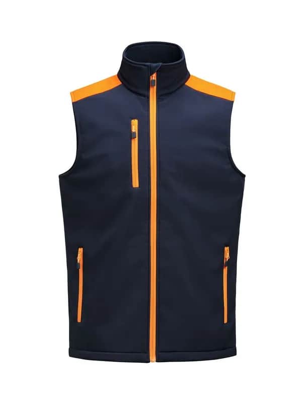 Prime Softshell Weste Herren - Marine/Neonorange