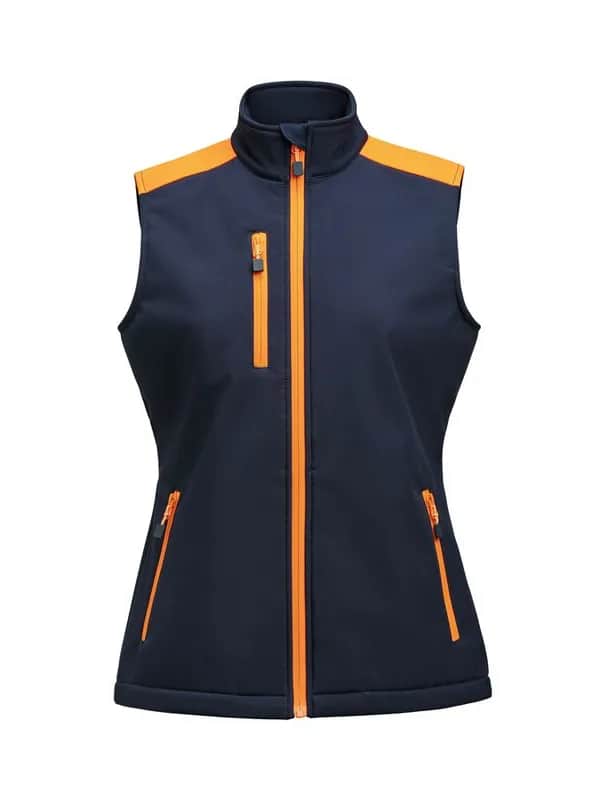 Prime Softshell  Weste Damen - Marine/Neonorange