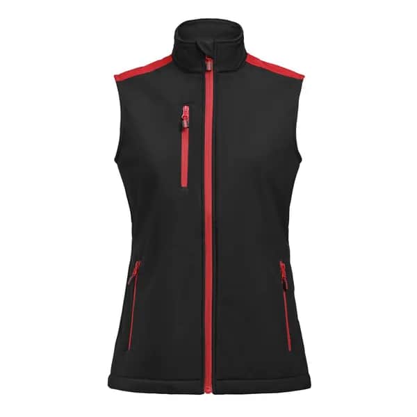 Prime Softshell  Weste Damen - Schwarz/Rot