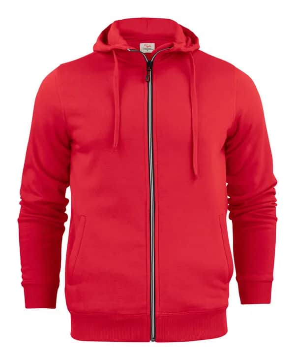 Overhead Pullover mit Reißverschluss Herren - Rot