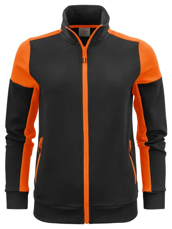 Prime  Sweater Full Zip Damen - Schwarz/Orange