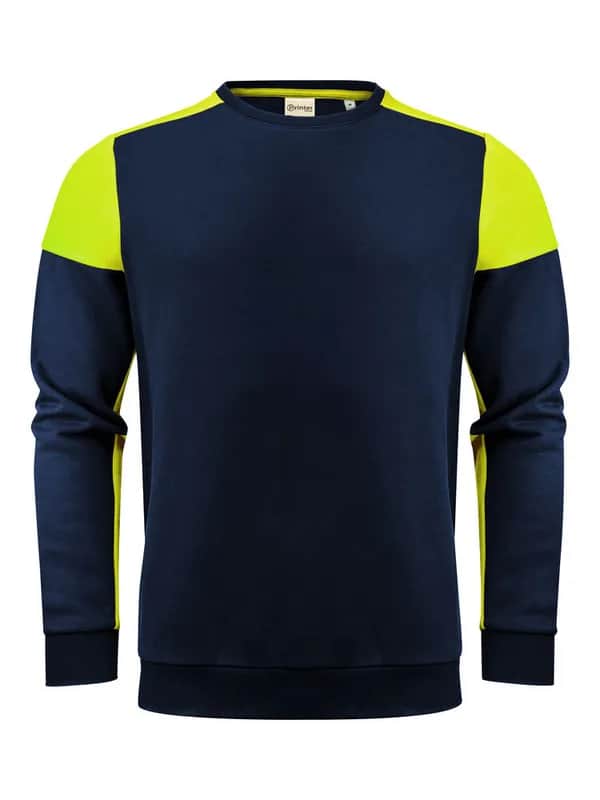 Prime Crewneck Pullover Unisex - Marine/Neongelb