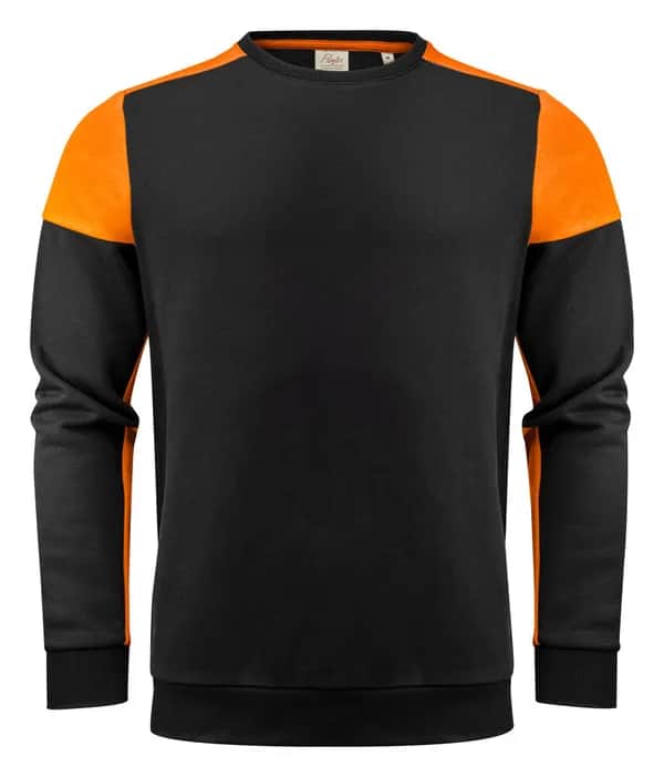Prime Crewneck Pullover Unisex - Schwarz/Orange