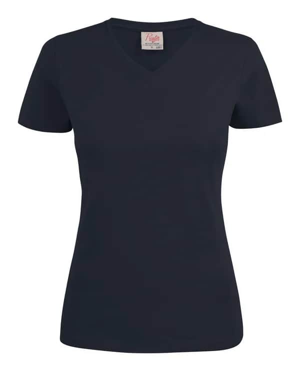 Heavy V-neck  T-Shirt Damen - Dunkelmarine