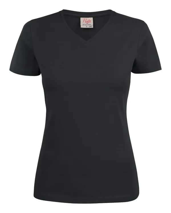 Heavy V-neck  T-Shirt Damen - Schwarz