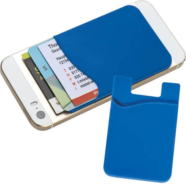 Kartenhalter für Smartphones zum Aufkleben WILHELMINE - blau