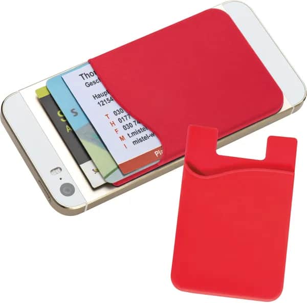 Kartenhalter für Smartphones zum Aufkleben WILHELMINE - rot