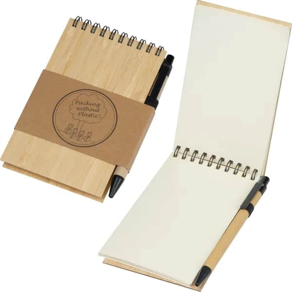 Notizbuch mit Bambuscover ELSA - beige