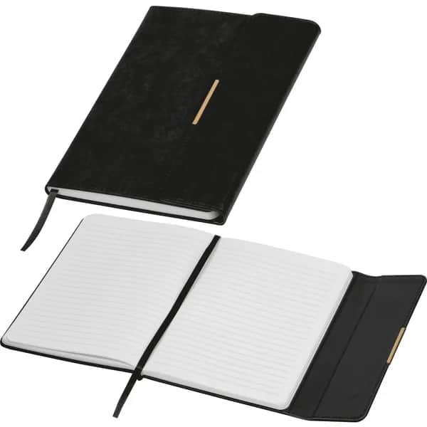 A5 Notizbuch mit Magnetverschluss JOSEPH - schwarz